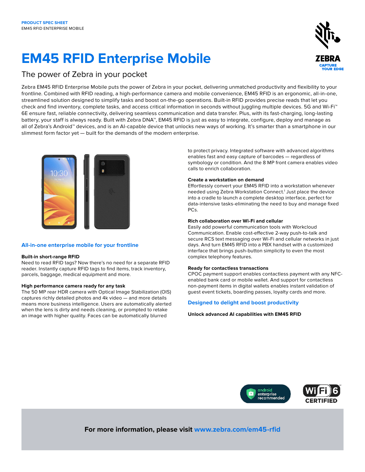 EM45 RFID ENTERPRISE MOBILE