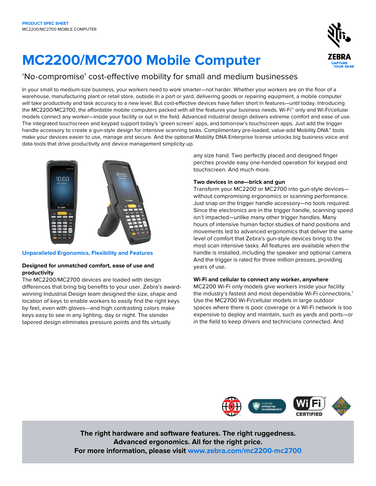 MC2200/MC2700 MOBILE COMPUTER